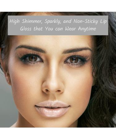 Glitter Lip Gloss Silver White | High Shine Moisturizing Gloss with Shea Butter - Vegan & Gluten-Free - Buy Online on GoSupps.com