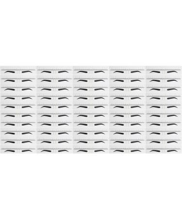 Disposable Eyebrow Stencil Ruler with Adhesive Easy to Use Microblading Template for Eyebrow Shape Design - Buy Online on GoSupps.com