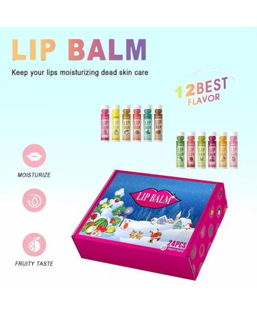 Christmas Lip Balm - Advent Calendar 2024 - Christmas Countdown - 24 Days Moisturizing Lip Balm for Lips Lip Moisturizer Reduces Lip Lines and Wrinkles - Buy Online on GoSupps.com