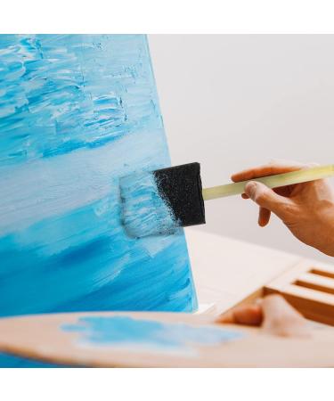 100 Pack 2 Foam Paint Brushes with Wood Handles - Perfect for Stains, Varnishes, Acrylics, Crafts & Art - Buy Online on GoSupps.com