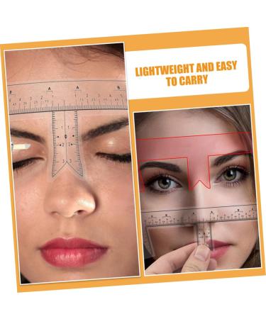 Mikinona Eyebrow Ruler 10pcs Eyebrow Design Ruler Transparent Ruler Eyebrow Guide Template Shape Disposable Measuring Ruler - Buy Online on GoSupps.com