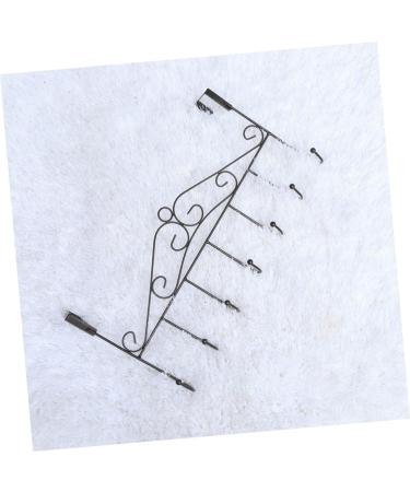 STOBAZA Office Coat Hanger 7 Over Door Towel Mounted Hooks Cloth Hanging Holder Clothes Hook Coat Rack No Trace Kitchen Hanger Black 43.00X23.00X5.00CM - Buy Online on GoSupps.com
