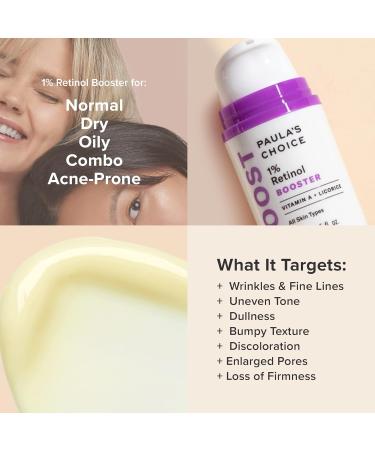 Shop Paula's Choice BOOST 1% Retinol Booster | Vitamin A & Licorice Serum for Fine Lines & Wrinkles - 0.5 oz - International Shipping - Buy Online on GoSupps.com