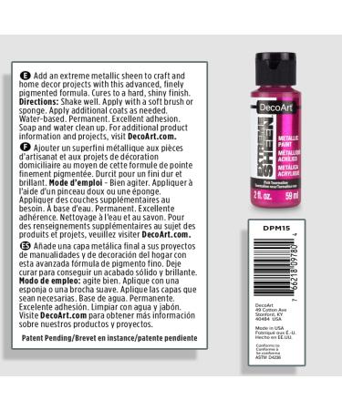 DecoArt Acrylic 2 Ounce Pink Tourmaline Extreme Sheen Paint 2 Fl Oz (Pack of 1) Pink Tourmaline - Buy Online on GoSupps.com
