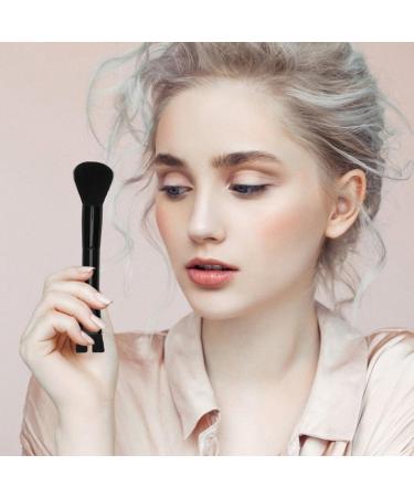 Baluue Powder Brush Double Ended Makeup Brush U Shaped Nose Contour Brush Face Brush Makeup Tool Black - Buy Online on GoSupps.com