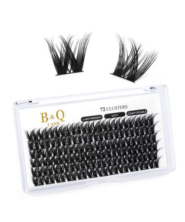 Eyelashes individually reusable eyelashes 72 PCs B&C lash DIY at home Individual eyelashes for beginners fluffy single eyelashes for eyelash extensions tuft eyelashes b17 (b-14 d-14mm) D-14 mm b 17