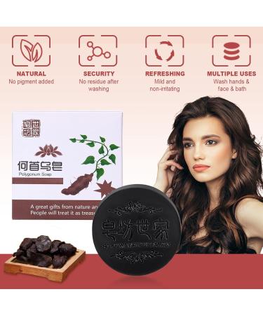 BROEYOUE 3 pieces Polygonum Multiflorum Shampoo Soap natural polygonum hair soap He Shou Wu shampoo soap promotes hair growth and prevents hair loss 3 pieces - Buy Online on GoSupps.com