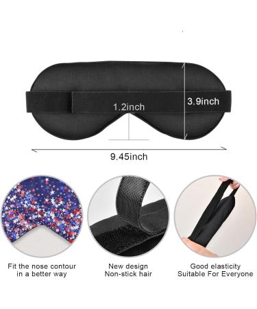 Hasirky Light Blocking Eye Mask - Breathable & Adjustable for Men and Women - Perfect for Travel, Yoga, Meditation & Office - Red & Blue Stars - Buy Online on GoSupps.com
