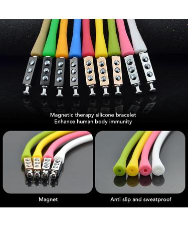 Negative Ion & Magnetic Sports Bracelet - Boost Blood Circulation for Basketball - Lightweight Green Silicone - Buy Online on GoSupps.com