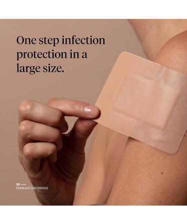 First Honey Manuka Honey Adhesive Bandages 6 Pack - Latex Free Antibiotic Free Wound Dressing - Buy Online on GoSupps.com