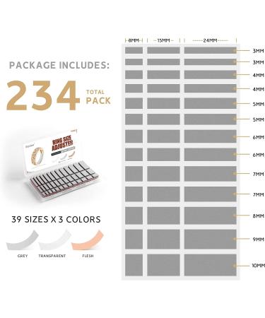 Invisible Ring Size Adjuster Set - 234 Pcs Jewelry Guard for Loose Rings - Tightener & Reducer for Wide Rings - Multiple Ring Resizer in 3 Colors - Buy Online on GoSupps.com