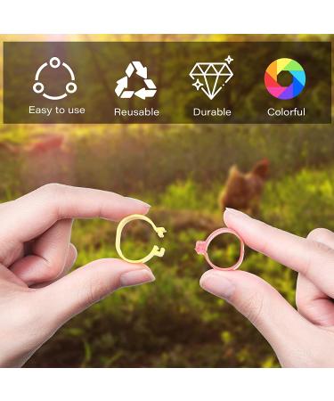 100 Pieces Colorful Numbered Chicken Leg Bands for Poultry - Clip-on Ankle Rings for Ducks, Chicks, Guinea, Gamefowl - 5 Colors - 0.63 x 0.39 Inch - Buy Online on GoSupps.com