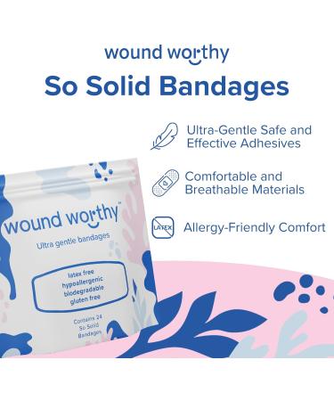 Wound Worthy So Solid Ultra Gentle Bandages - Superior Healing Foam Dressings for Wounds & Sensitive Skin - 24 Box Varied Sizes - Buy Online on GoSupps.com