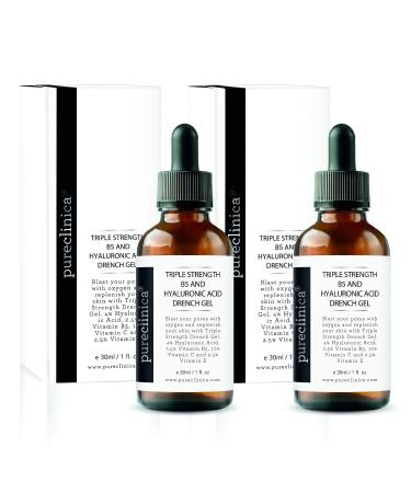 Triple Strength B5 (6.5%) and Hyaluronic Acid (4%) Drench Gel (w/Vit C 10% and E 2.5%) 30ml / 1 fl oz (2 bottles) 1 Fl Oz (Pack of 2)