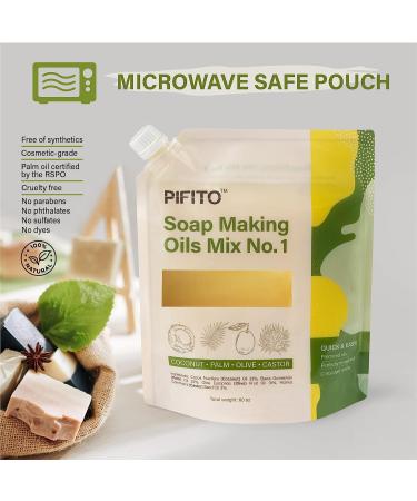 Pifito Soap Making Oils Mix No. 1: 60 Oz Pre-Measured Blend for Cold Process Soap Making - Supplies Included - Buy Online on GoSupps.com