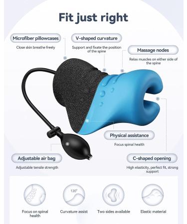 Height Adjustable Neck Stretcher & Shoulder Relaxer - Portable Cervical Traction Device for TMJ Pain Relief - Grey - Buy Online on GoSupps.com