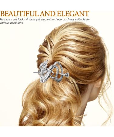 ifundom Viking Hair Clips Dragon Hairpin Hair Sticks Retro Hair Slide Pin Metal Hair Barrette Hair Accessories for Women and Girls - Buy Online on GoSupps.com