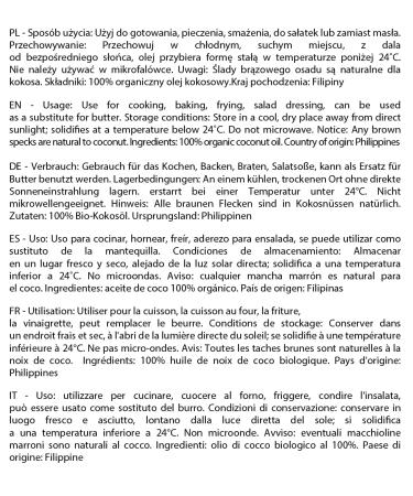 Organic Coconut Oil 1000ml - Odorless Vegan Extra Virgin Coconut Oil for Cooking & Roasting - Refined & Natural - Buy Online on GoSupps.com