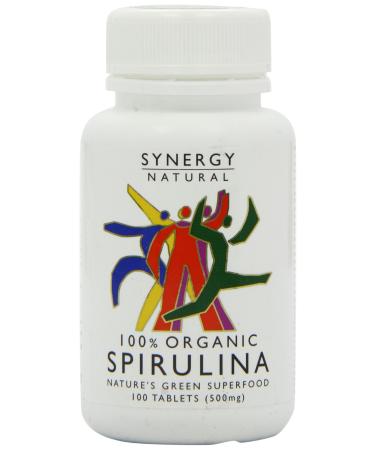 SYNERGY NATURAL Organic Natural Spirulina Tablets 100tabs (PACK OF 1) 100 Tablets