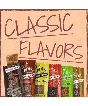 Primal Spirit Vegan Jerky - Classic Thai Peanut Flavor, 10g Plant-Based Protein, Non-GMO, 24-Pack - Buy Online on GoSupps.com