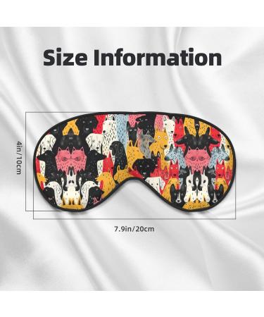 Shop Dogs Pattern Soft Sleep Eye Mask | Breathable Travel Eye Patch for Women | Relaxation Essential - Buy Online on GoSupps.com