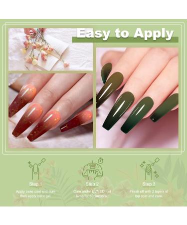 Lavender Violets 13 Pcs Gel Nail Polishes Set With New Sparkling Cat Eye Temperature Change Colour 9 Colours Nail Art UV LED Soak Off With Base Coat Matte n No Wipe Top Coat Nail File C638 Charming Beauty-638 - Buy Online on GoSupps.com