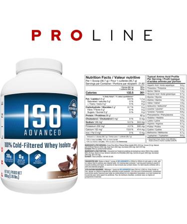 Pro Line Iso Advanced Whey Protein Isolate | 30 Grams Microfiltered Whey Isolate Protein | Sugar Free Low Fat Low Lactose Soy Free Whey Protein Powder (1.76LB Chocolate) Chocolate 1.76LB - Buy Online on GoSupps.com