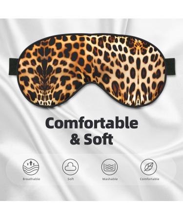 Leopard Animal Print Unisex Sleep Mask | Double-Sided Eye Mask for Sound Sleep & Skin Care - Buy Online on GoSupps.com