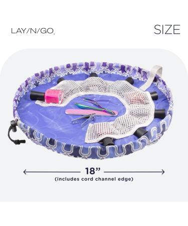 Lay-n-Go NailSpa (18") Manicure & Pedicure Bag "Violet Femme" Lilac Pattern - Buy Online on GoSupps.com