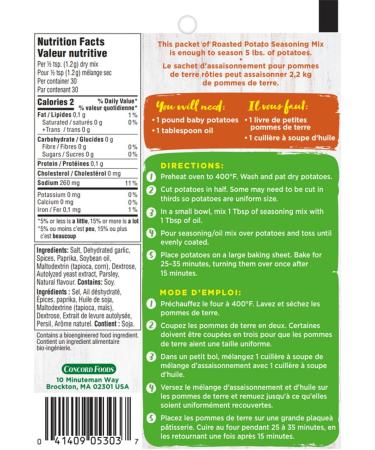 Concord Foods Roasted Potato Seasoning Mix 35gm - Buy Online on GoSupps.com