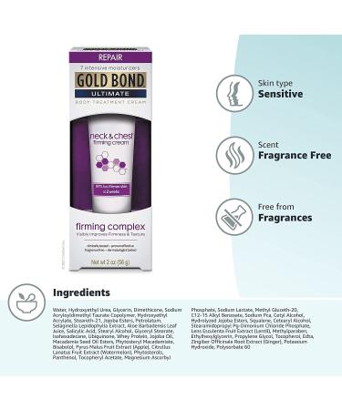 Gold Bond Ultimate Firming Neck & Chest Cream 2 Oz (Pack of 2) | Gold Bond 2 Ounce Set - Buy Online on GoSupps.com