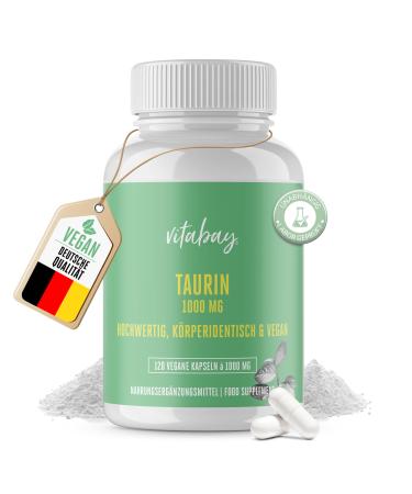 Vitabay Taurin capsules high -dose - Taurin 1000mg 120 vegan taurine capsules without additives - Taurine 1000mg Taurin high doses Taurin high doses amino acid taurine taurine supplement taurine - Buy Online on GoSupps.com