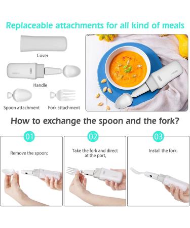 Smart Anti-Shake Parkinson Scoop Steady Spoon with Self Stabilizing Smart Lift Kit for Parkinsons Patients Anti-Shake Tableware Spoon and Fork Kits - Buy Online on GoSupps.com