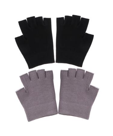 minkissy 2 Pairs Half Finger Moisturizing Gloves Winter Texting Gloves Moisturizing Repair Gloves Fingerless Gloves Fingerless Moisturizing Gloves Apparel Plant Essential Oil Miss Simple