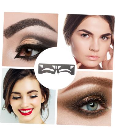 NOLITOY 6 pcs Women Tool Makeup Brow Steel Ruler Stencil Stencils Template Shaping for Eyebrow Supplies 17x4.8cmx3pcs Blackx3pcs - Buy Online on GoSupps.com