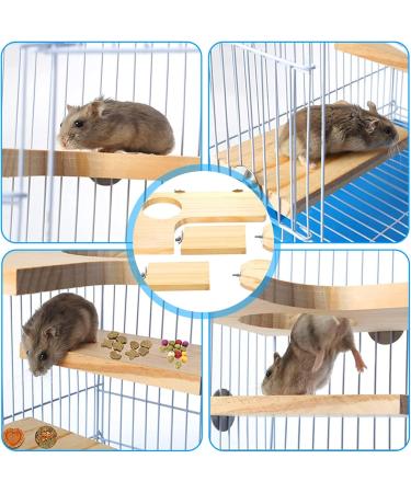 Shop Wangdu 5-Piece Hamster Accessories Set - Natural Wood Toys for Hamsters Guinea Pigs & Mice | DIY Cage Decor & Bird Seating Platform - Buy Online on GoSupps.com