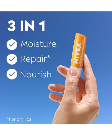 NIVEA Lip Mango Care - Orange - Pack of 4 - 0.17 Oz. - Buy Online on GoSupps.com