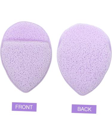 Beaupretty 4pcs Face Wash Sponges - Purple Facial Cleansing & Makeup Removing Puff - Gentle Scrubber for Skin Care - Buy Online on GoSupps.com