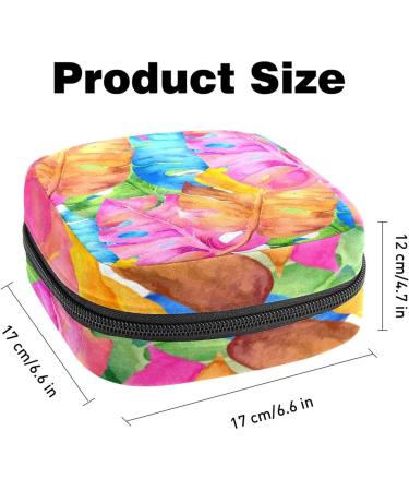 Colorful Palm Leaf Napkin Storage Bag | Portable Menstrual Cup with Zipper for Teenagers & Women - Shop Now - Buy Online on GoSupps.com