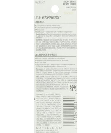 Maybelline New York Line Express Eyeliner Ebony Black 901 - 0.035 oz (Pack of 1) - Buy Online on GoSupps.com