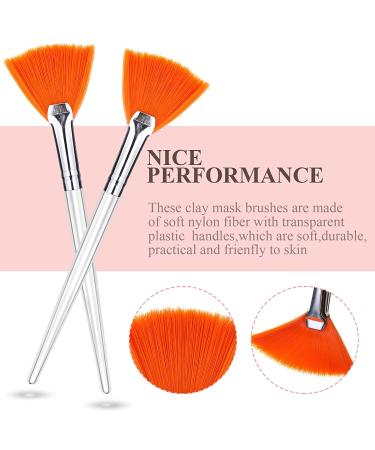16-Piece Face Mask Fan Brush Applicator Set - Soft Facial Brushes for Makeup & Skincare - Ideal for Eyelash Extensions, Mud Masks, and Creams - 6 Inches Long - Buy Online on GoSupps.com