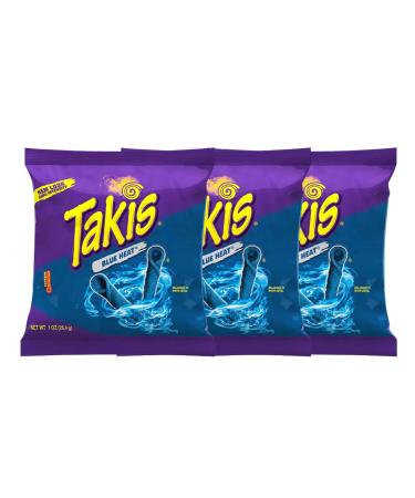 Cyngert 3 Takis Blue Heat Chips 28.4g Each Hot Chilli Pepper Tortilla from Mexico