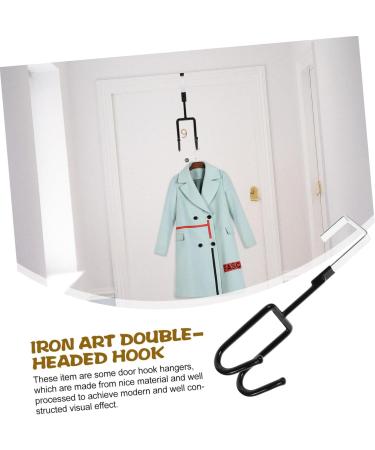 OKUMEYR 4pcs Hat Hangers Wall Mount Coat Rack Clapboard Hook Hanging Hook Organizer Wrought Iron 19X9X5CM Black - Buy Online on GoSupps.com