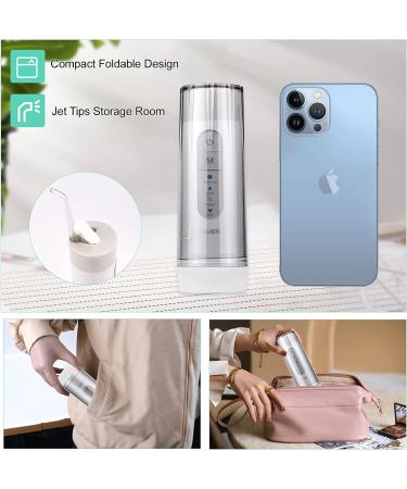Portable Cordless Water Flosser with 4 Modes & 5 Jet Tips - Rechargeable & Waterproof Dental Oral Irrigator for Teeth Cleaning | Includes Travel Case - Buy Online on GoSupps.com