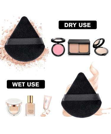 Make Up Sponge Set with Powder Puff Triangle 6 Pieces Makeup Sponges Beauty Sponge Black for Blending Liquid Foundation Powder Reusable Soft Powder Puff - Buy Online on GoSupps.com