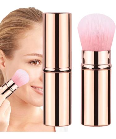 Retractable Makeup Brushes | Cosmetic Brush | Face Brushes Beginner Friendly Makeup Brushes Telescopic Compact Portable Soft Bristle Professional Foundation Brush for Travel Women Gold - Buy Online on GoSupps.com