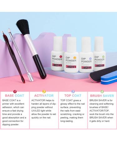 REDNEE Nail Dip Powder Starter Kit 12 Colors with Gel Liquid Set and Manicure Tools - Party & Starry Color Blue, Purple, Red - RE11 - Buy Online on GoSupps.com