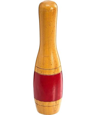 Hey! Play! Lawn Bowling Game/Skittle Ball Set - Indoor & Outdoor Fun for Toddlers, Kids & Adults - 10 Wooden Pins, 2 Balls & Mesh Bag (11 Inch) - Buy Online on GoSupps.com