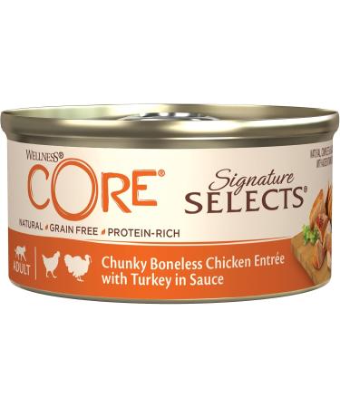 Wellness Core Signature Selects Wet Cat Food - Grain-Free High Meat Content Chicken & Turkey 24 x 79g - Buy Online on GoSupps.com