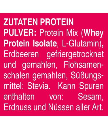 Seitenbacher Casein Protein Shake Powder | Strawberry | 75% Pure Casein Protein | 750g | Soy-Free International Shipping - Buy Online on GoSupps.com